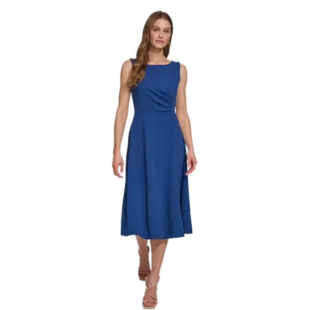 Elegant Blue Sleeveless Dress